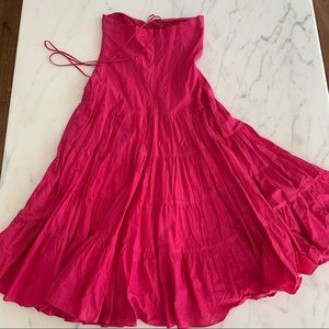 LOTTA STENSON Resort Wear Fuchsia Halter Dress